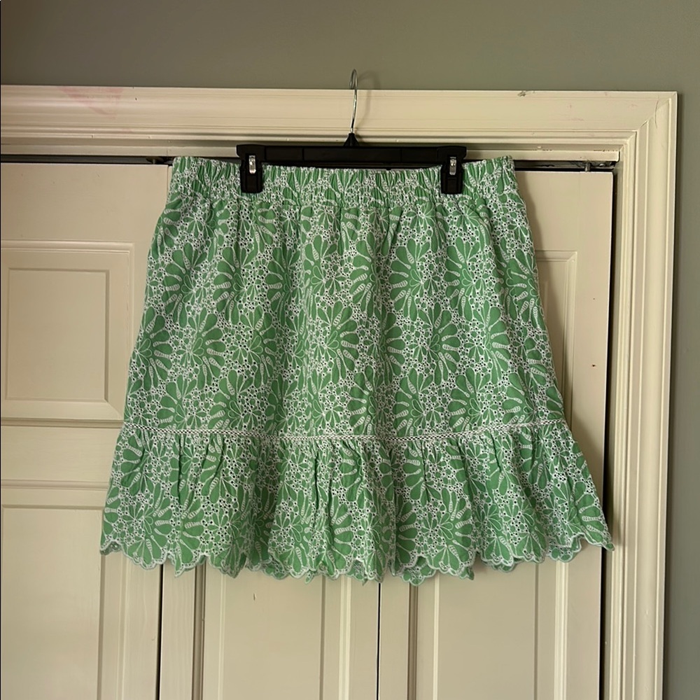 LOFT Green Bubble Mini Skirt for Cocktail